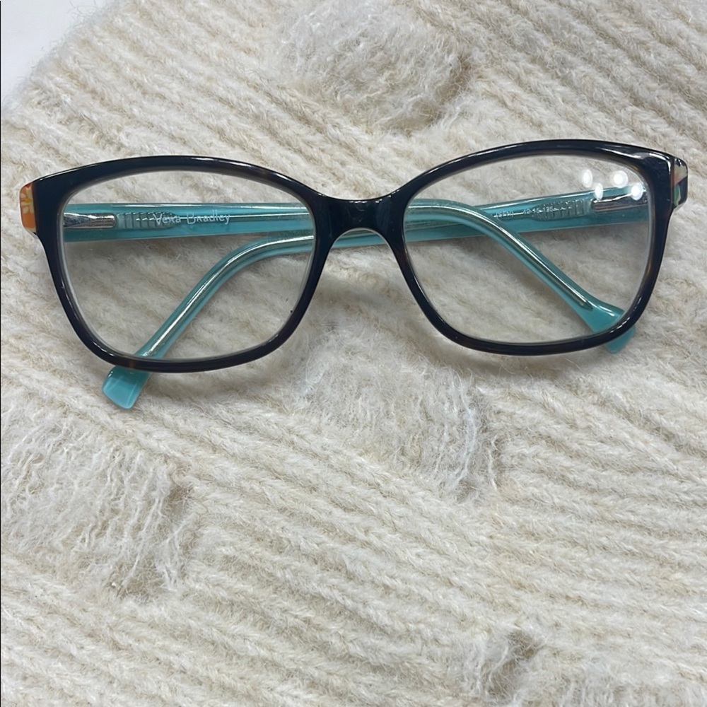 Vera Bradley Dark Brown and Teal Eyeglasses
